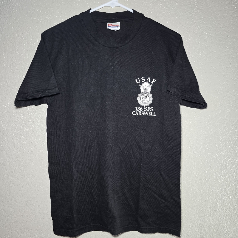 Hanes USAF 136 SFS Carswell T-Shirt – Size S – Military Graphic Tee